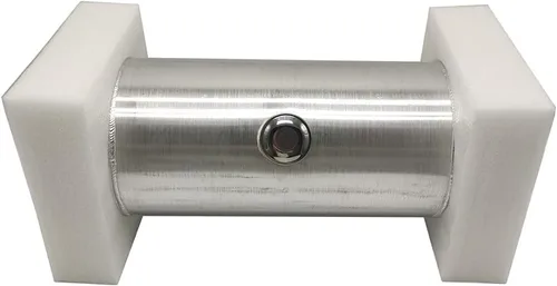 Vista 3 de JSD 9 galones 10"x26" aluminio girado redondo tanque de gas centro de llenado 1/4" NPT salida