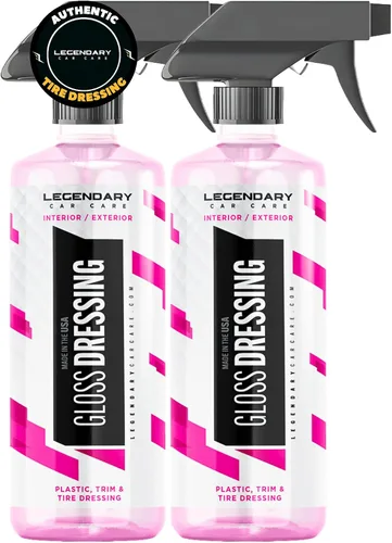 Vista 10 de Legendary Gloss Dressing 16oz – Spray abrillantador de neumáticos y restaurador de plástico – Abrillantador de neumáticos a base de agua y spray