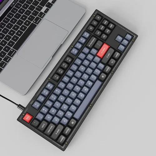Vista 3 de Keychron V3 TKL - Teclado mecánico personalizado con cable al 80 %, 87 teclas RGB retroiluminación QMK/VIA macro programable, teclas K Pro Brown
