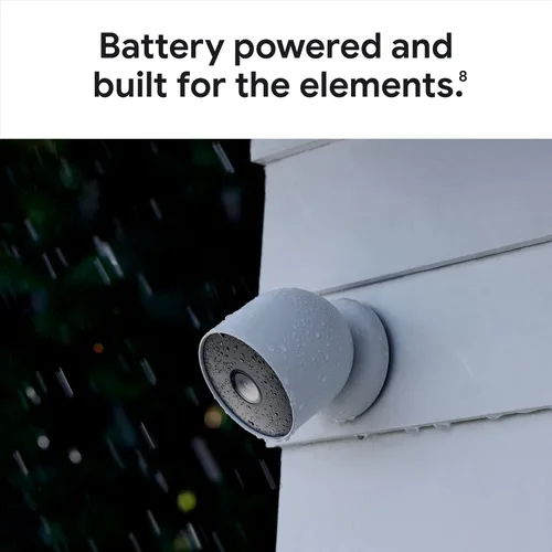 Vista 3 de Google Nest Cam para exteriores o interiores, batería - 2ª generación - 1 unidad Cámara de seguridad para el hogar, alertas inteligentes