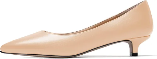 Vista 2 de WAYDERNS Zapatos de tacón bajo mate para mujer, con puntera puntiaguda, 1.5 pulgadas