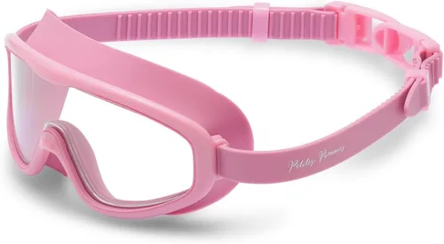 Vista 2 de Petites Pommes Gafas de Natación para Niños de 3 a 8 Años - Silicona Ligera, Lente Ancha Antivaho, Diseño Retro de Gafas de Natación para Niños