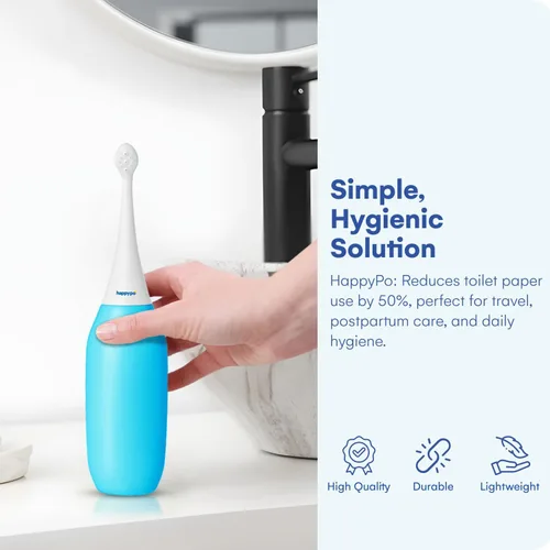 Vista 4 de La ducha de trasero HAPPYPO original - Bidé portátil para viajes - Conocido del programa alemán Shark Tank - El Easy-Bidet 2.0 reemplaza