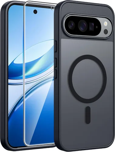 Vista 136 de FNTCASE - Funda para iPhone 16 Pro: magnética, mate, translúcida, de grado militar, protectora contra caídas, resistente, fina, duradera y a prueba