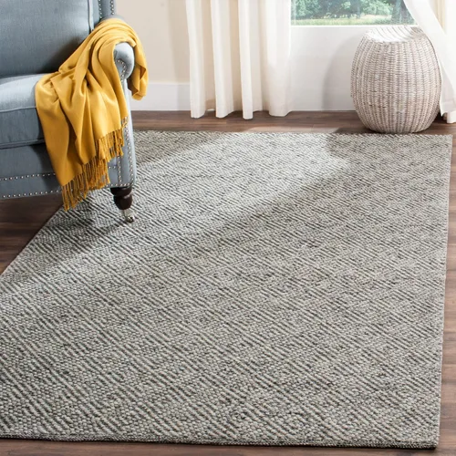 Vista 11 de SAFAVIEH Colección Natura - Alfombra decorativa de 2 x 3 pies, azul, lana hecha a mano, ideal para áreas de alto tráfico en entrada, sala de estar