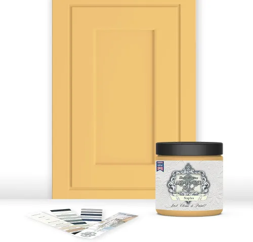 Vista 144 de Pintura TODO EN UNO, Abbey (gris cálido), Muestra de 8oz - Pintura duradera para gabinetes y muebles. Imprimación y capa superior incorporadas,