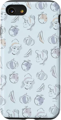 Vista 18 de Disney Carcasa para iPhone 17, diseño de acuarela de Cenicienta, color azul