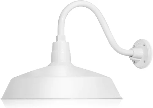 Vista 25 de 17 pulgadas. RLM Warehouse - Pantalla con brazo de cuello de cisne y bombilla Led A19 5000K de 9W