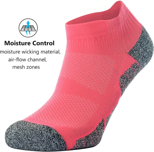 Vista 28 de CWVLC - Calcetines deportivos, hasta el tobillo, de compresión, acolchados, unisex, paquete variado