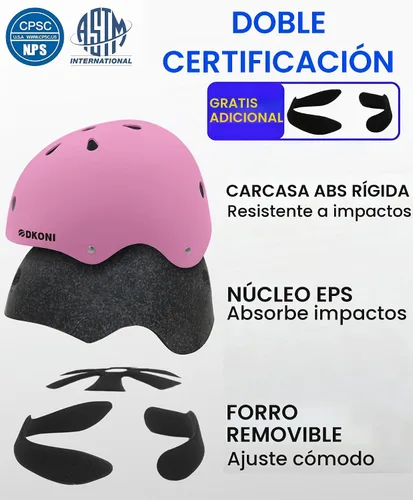 Vista 4 de Casco de bicicleta para niños, ajustable y multideportivo, desde niños pequeños hasta jóvenes, 3 tamaños Rosado oscuro