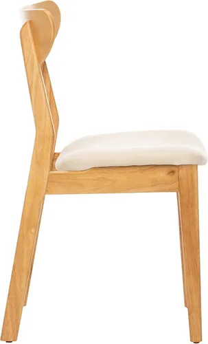 Vista 7 de Safavieh Home Lucca - Silla de comedor con cojín retro natural y blanco, juego de 2 natural / blanco