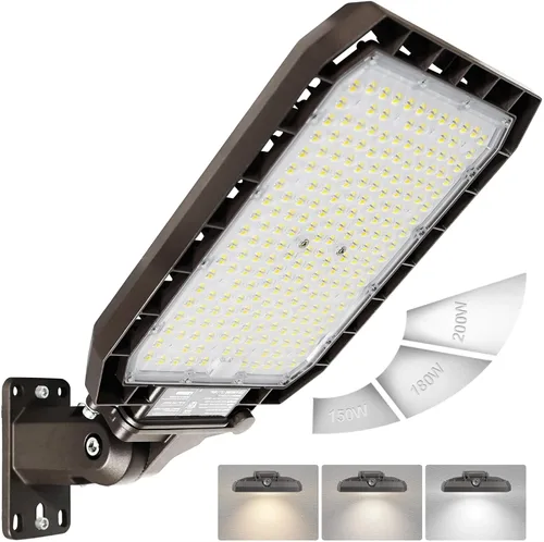 Vista 13 de HiBay Paquete de 4 luces LED de pared para exteriores del atardecer al amanecer, 20010LM 150W Eqv. 800-1000W HPS/HID, fotocélula de seguridad