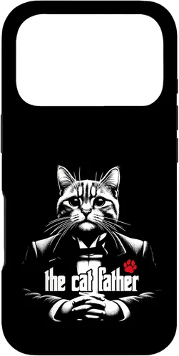 Vista 30 de The Catfather Fathersday Funny Gifts Best Birthday Cat Dad Case for iPhone 16