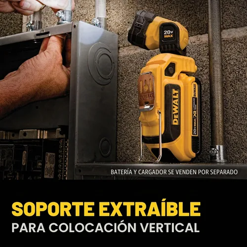 Vista 6 de DEWALT 20V MAX LED luz de trabajo, magnética, independiente y con clip, herramienta desnuda solamente (DCL044)