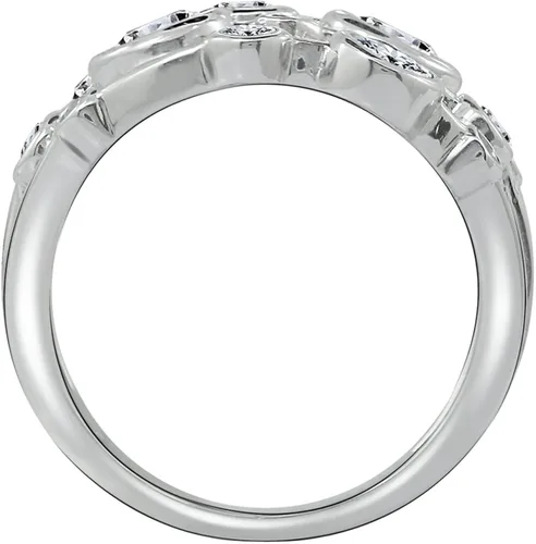 Vista 2 de Tienda Collection Platinum-Plated Sterling Silver Infinite Elements Cubic Zirconia Round Multi-Stone Ring