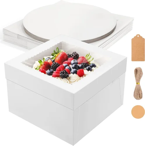 Vista 10 de NEOACT - Paquete de 30 cajas para pasteles, 12 x 12 x 8 pulgadas