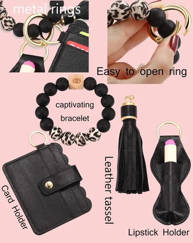 Vista 50 de BVGA Pulsera llavero de pulsera de silicona para mujer