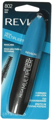 Vista 2 de Revlon Mega Multiplier Mascara, Negro, 0.28 onzas líquidas
