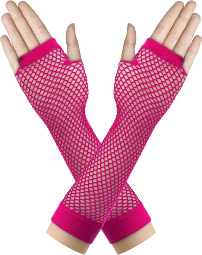 Vista 4 de FUNDAISY - Conjunto de vestido y accesorios con temática de los 80s para fiesta de disfraces