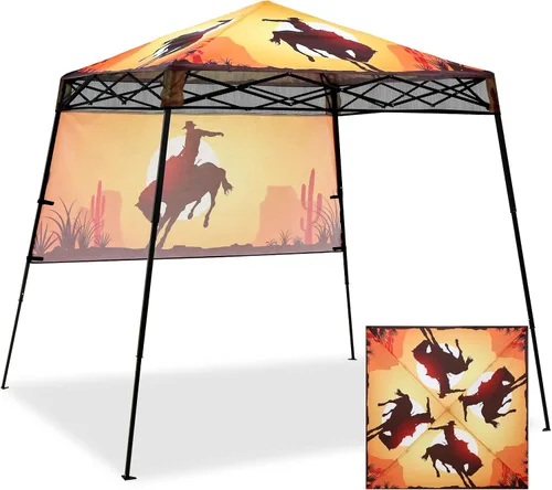 Vista 28 de EAGLE PEAK Toldo Emergente de 8x8 pies con Pared Lateral, Compacto, Portátil con Patas Inclinadas, Refugio Solar Instantáneo para Playa, Deportes