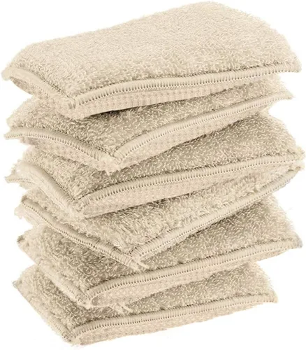 Vista 10 de KMAKII Esponjas de cocina de bambú, esponja para platos, esponjas de limpieza súper absorbentes, paquete de 12