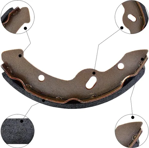 Vista 7 de Roykaw EZGO Pastillas de zapatas de freno y kit de muelles compatible con modelos de carrito de golf TXT/ST350/Workhorse y Yamaha 1993-Up G14, G16