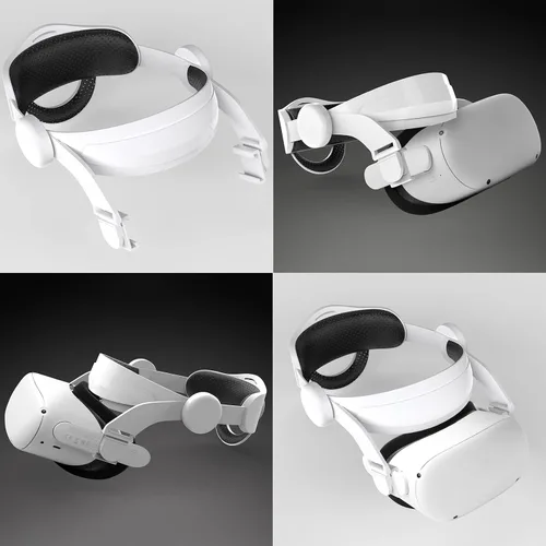 Vista 7 de HUAYUWA Adjustable Head Strap with Head Cushion for Oculus Quest 2 VR Accessories, Replacement for Elite Strap Comfortable Protective Headband