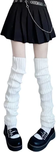Vista 4 de Calentadores de pierna Kawaii Harajuku japonés Lolita Knit Winter Ankle Warmers Y2K 80s calcetines para botas