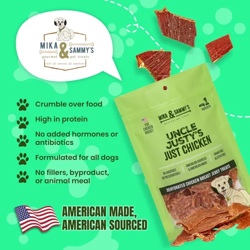 Vista 8 de Golosinas gourmet de pollo para perros, naturales, nutritivas y sabrosas, hechas solo en Estados Unidos, pollo sin jaulas, sin aditivos