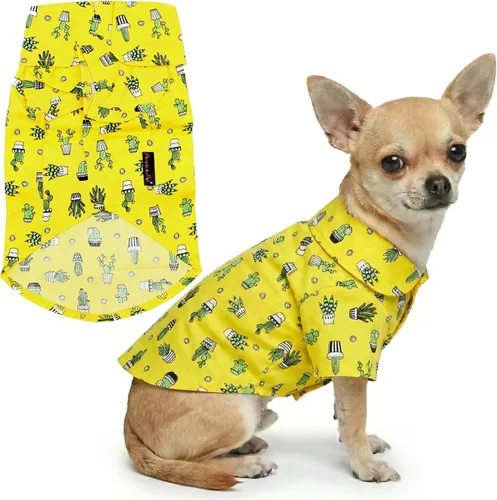 Vista 35 de Parisian Pet Camisa para perro de Amazonia - Ropa de algodón para perros pequeños - Elegante traje tropical para perros - Ropa ligera y suave