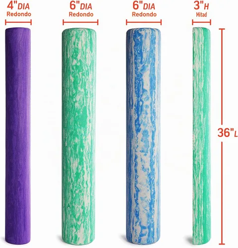 Vista 6 de OPTP PRO - Rodillo de espuma de densidad estándar, durable, para masaje, estiramiento, ejercicios, yoga y pilates