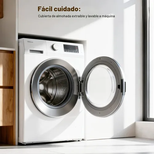 Vista 7 de HOMRELEXA Cubrecolchón de espuma viscoelástica de bambú de doble capa de 4 pulgadas, tamaño individual, funda de almohada acolchada suave de 2