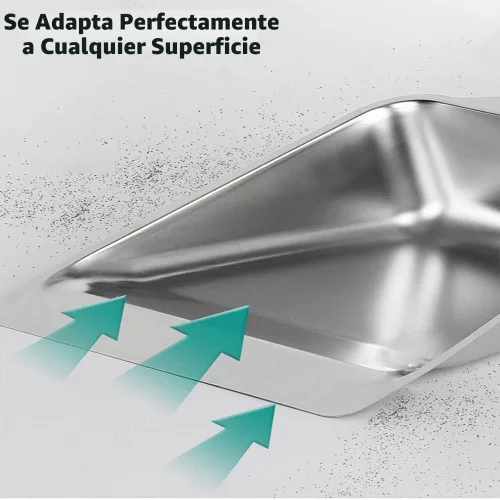 Vista 2 de YONILL - Recogedores con mango largo - Recogedor vertical de metal resistente, recogedor de 35" con mango largo para vestíbulo, garaje, hogar