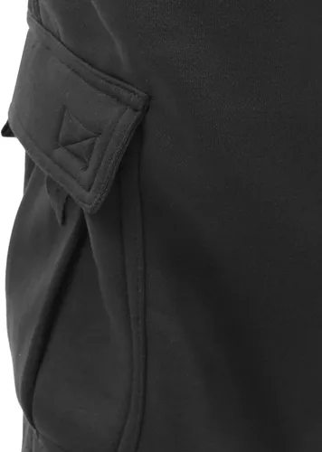 Vista 5 de pantalones cortos de verano con cordón de forro polar para hombre, M-7XL