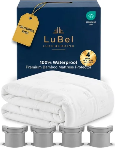 Vista 12 de Protector de colchón individual impermeable de mezcla de bambú sin ruido