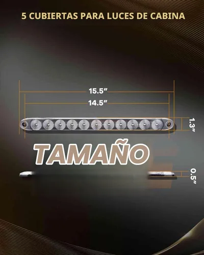 Vista 5 de cciyu 2 barras de luces LED de 15 pulgadas para remolque, 11 luces LED para remolque, barra de luz trasera de parada y giro, luz roja, luz roja