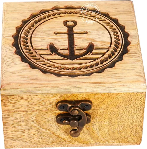 Vista 53 de Urna de madera antigua hecha a mano con grabado del árbol de la vida tallada a mano para mujeres y hombres, joyas Acentos de decoración del hogar