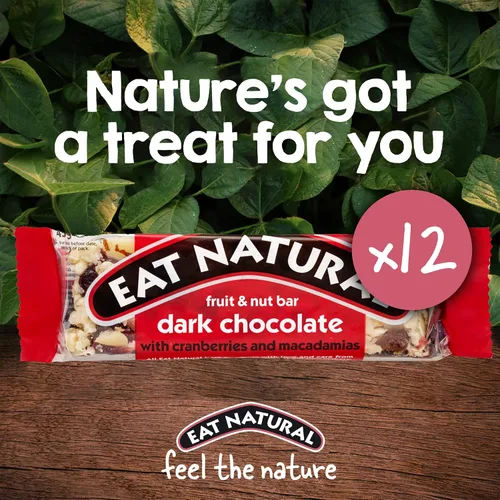 Vista 2 de Eat Natural - Barra de Frutas y Nueces - Chocolate Negro con Arándanos y Macadamias - 1.59 oz