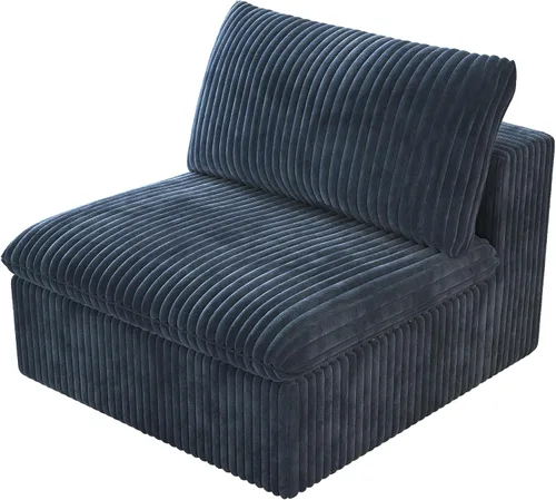 Vista 17 de LoveSeat Cloud Couch Sofá Seccional Modular para Sala de Estar, Sofá Moderno con Asiento Profundo, Sofá de 2 Plazas Sin Huesos con Otomana, Cómodos