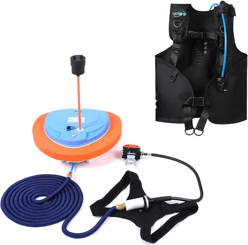 Vista 3 de TUXING Diving Ventilator,Diving Without Tanks with Scuba BCD, Waterproof Portable Rechargeable Scuba Diving Tank,45 ft Hose & Scuba Breathing