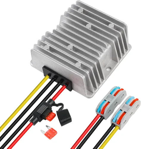 Vista 8 de Reductor de voltaje DC 8V-40V a 12V 3A 36W Convertidor de impulso automático de aumento y reducción de voltaje Módulo transformador impermeable
