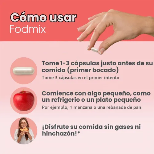 Vista 6 de Intoleran Fodmix (Quatrase 10,000) Digestive Enzymes Testpack - 6 Cápsulas