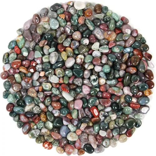 Vista 27 de Chips de cristal de amazonita natural triturado de 1.1 libras, chips de cristales curativos a granel, piedras preciosas de cristal triturado