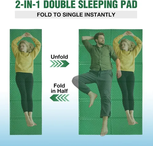 Vista 6 de REDCAMP Almohadillas de espuma plegable para acampar para dormir, almohadilla impermeable de espuma de celda cerrada para dormir mientras acampas
