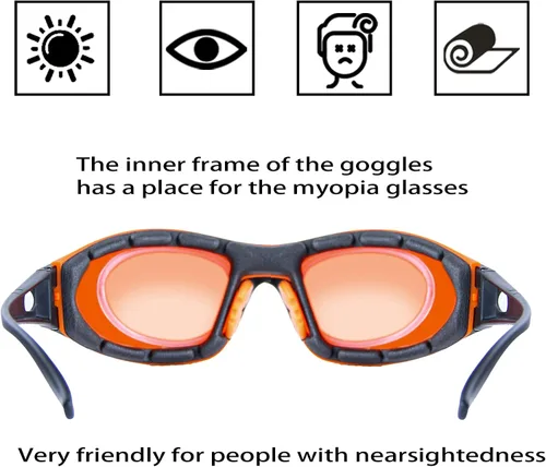 Vista 3 de JILERWEAR Profesional 180nm-540nm OD 6+ Violet/Blue/Green Laser Safety Glasses para 405nm, 445nm, 450nm, 473nm, 532nm láser ligero y diseño de moda
