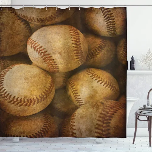 Vista 18 de set de cortina para baño decorativa de tela de poliéster con ganchos