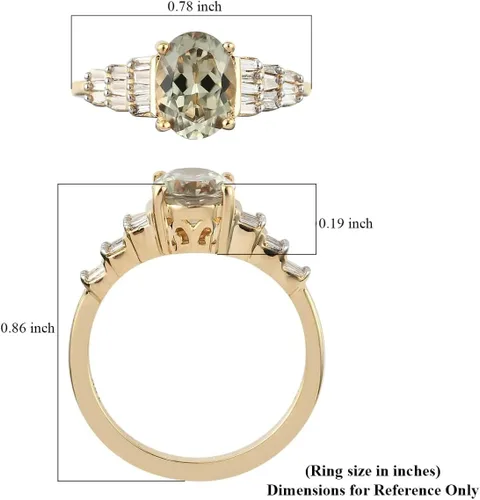Vista 6 de ILIANA Gifts For Women 18K Yellow Gold AAA Turkizite Diamond Engagement Ring Ct 1.3 G-H Si1 Engagement Anniversary Wedding Promise