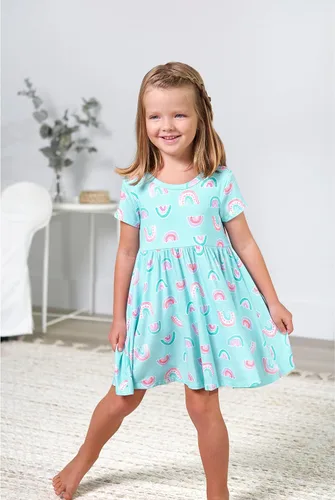 Vista 5 de Gerber Vestido de manga corta suave para bebé niña de talla única, con viscosa hecho de eucalipto