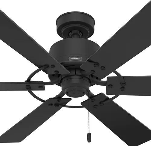 Vista 12 de Hunter 52 pulgadas Ventilador de techo para interiores sin luz - Ventilador de techo negro sin luz, 6 aspas, montaje estándar, para dormitorio, sala