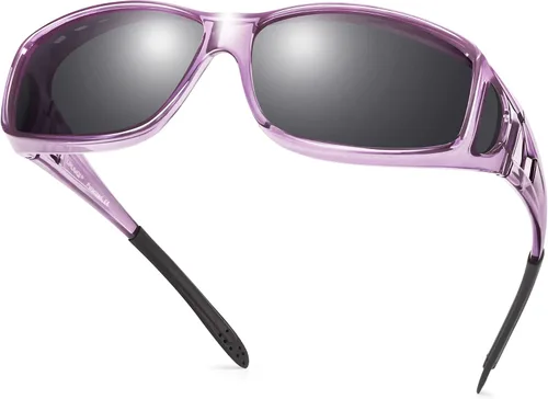 Vista 9 de URUMQI Sunglasses Fit Over Glasses Polarized 100 UV Protection Wrap-around Sunglasses for Men Women Driving